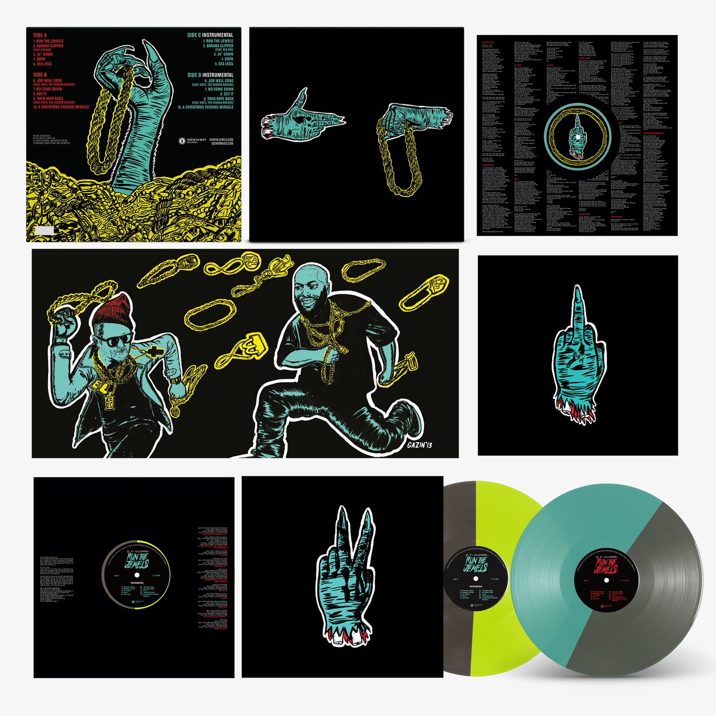 Run The Jewels 10th Anniversary Vinyl LP Inside Cover Poster Details